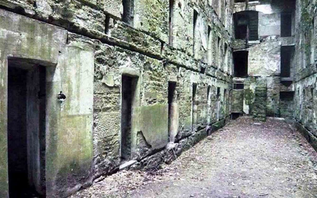 Inside the walls of Bodmin Jail in Cornwall