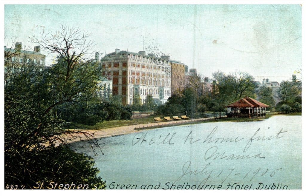 The Shelbourne Hotel in St Stephen's Green in Dublin