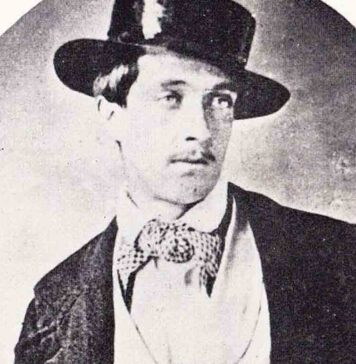 Sir Roger Tichborne in the last known photograph before he was lost at sea.