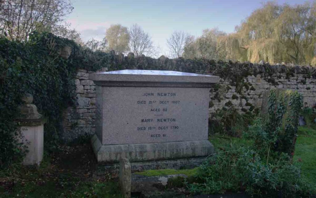 John Newton's grave in Olney Churchyard