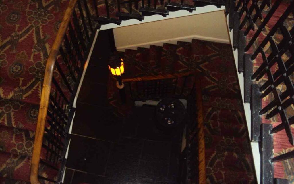 The staircase at Tulloch Castle where a ghost has been photgraphed