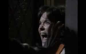 Pamela Franklin under threat in the Thriller episode, Screamer (1975)