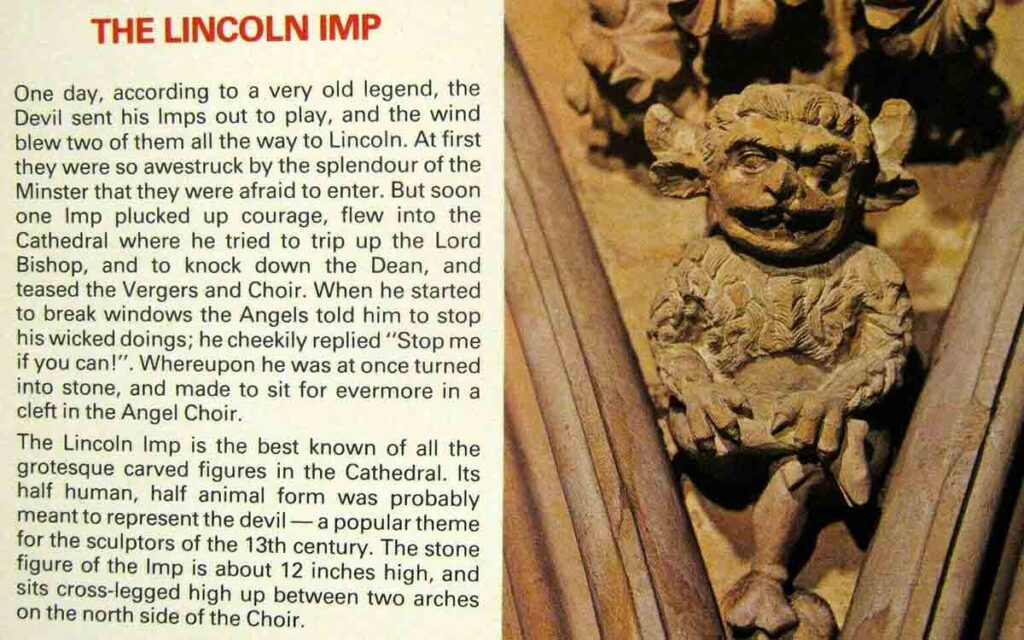 The Lincoln Imp has appeared on many postcards