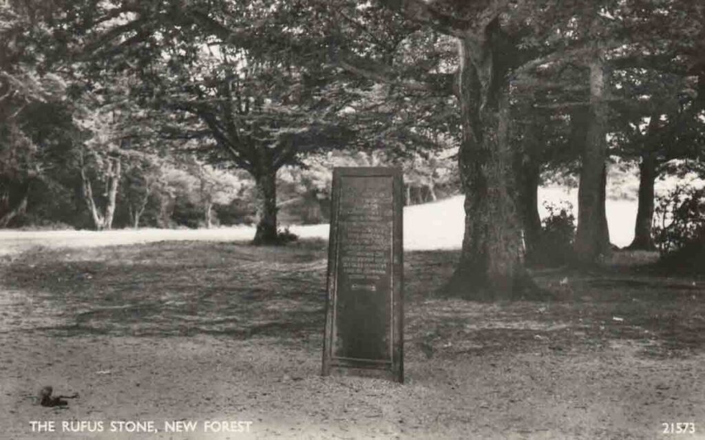 The Rufus Stone, a memorial to King William II, in New Forest