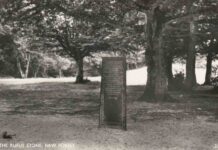 The Rufus Stone, a memorial to King William II, in New Forest