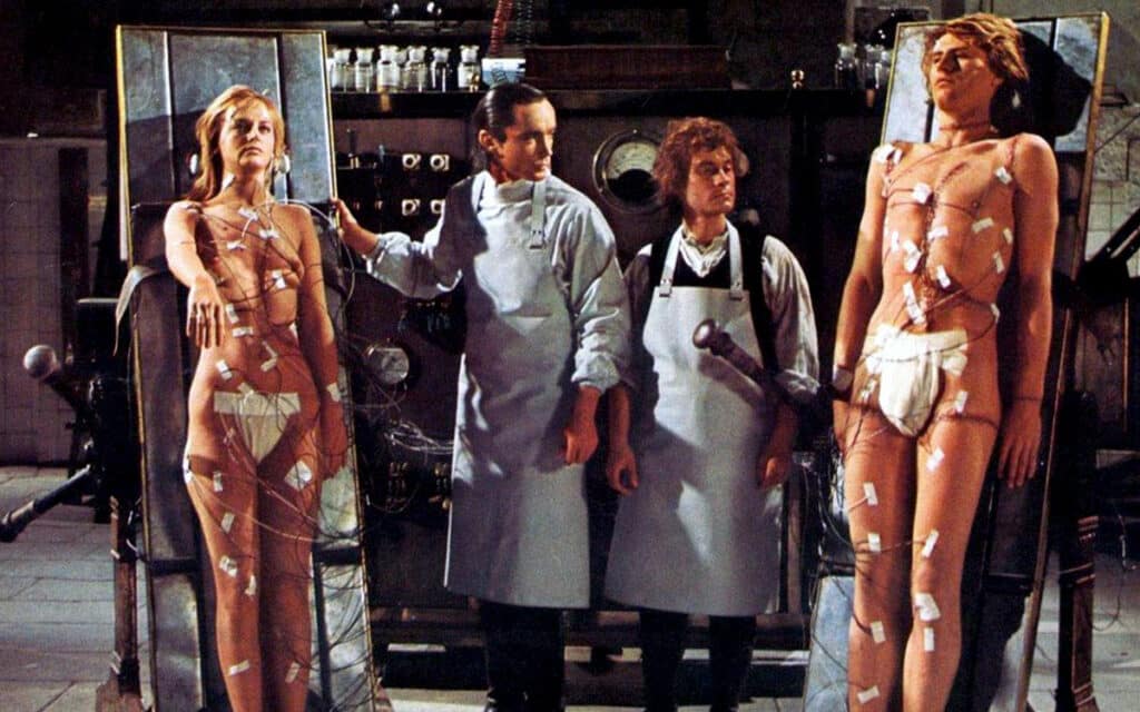 Scene from Flesh for Frankenstein 1973