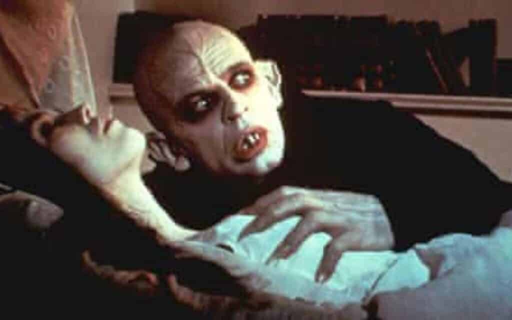 Klaus Kinski with Isabelle Adjani in Werner Herzog's Nosferatu the Vampyre 1979