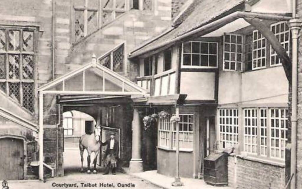 Old Postcard, Talbot Hotel, Oundle