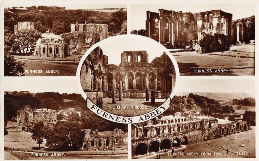 Haunted Furness Abbey Ghosts Postcard