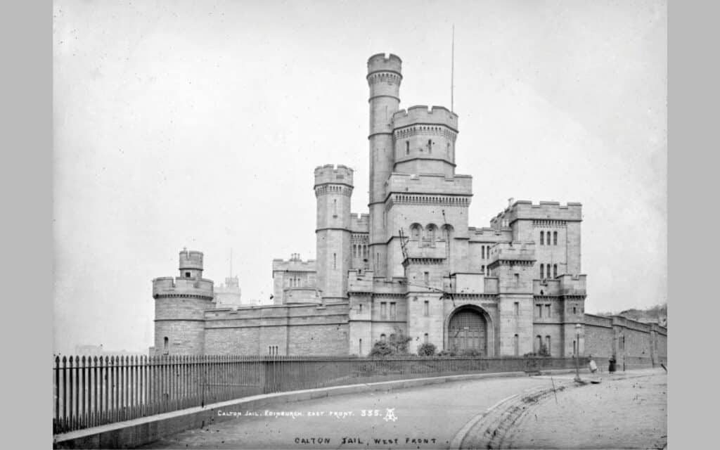 Photo of Old Calton Jail in 1881.