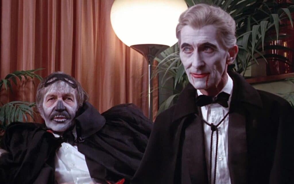 Vincent Price and Peter Cushing in Madhouse 1974