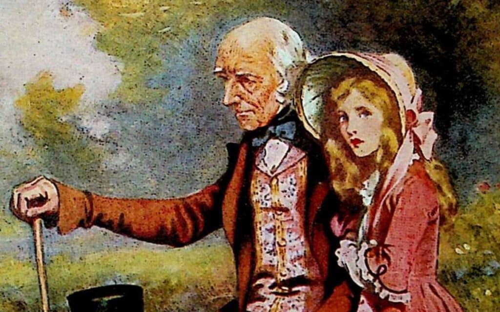An illustration of Little Nell and her Grandfather