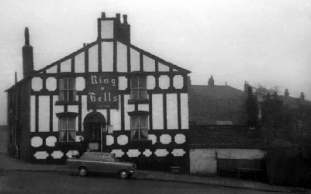 A vintage photograph of the Ring O Bells Pub in Middleton, Greater Manchester