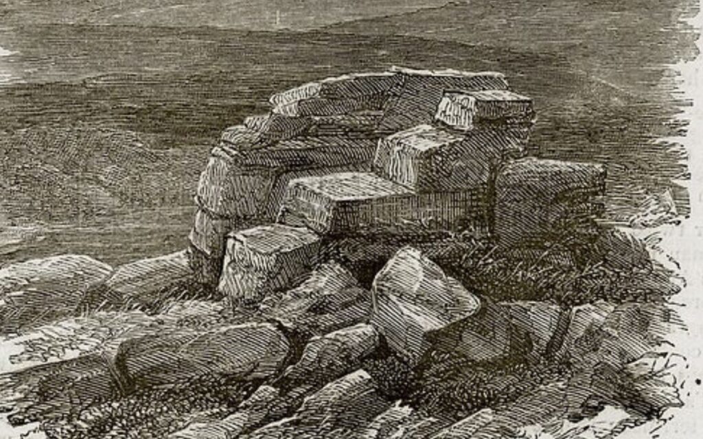 A sketch of Crockern Tor - the home of Old Crockern