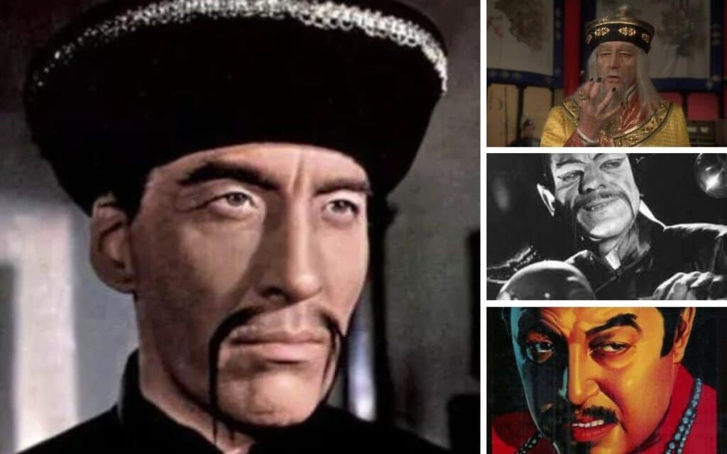 Sax Rohmer's super-villain Dr Fu Manchu has been played by many top actors, including (clockwise from left): Christopher Lee, Peter Sellers, Boris Karloff and Warner Oland.   