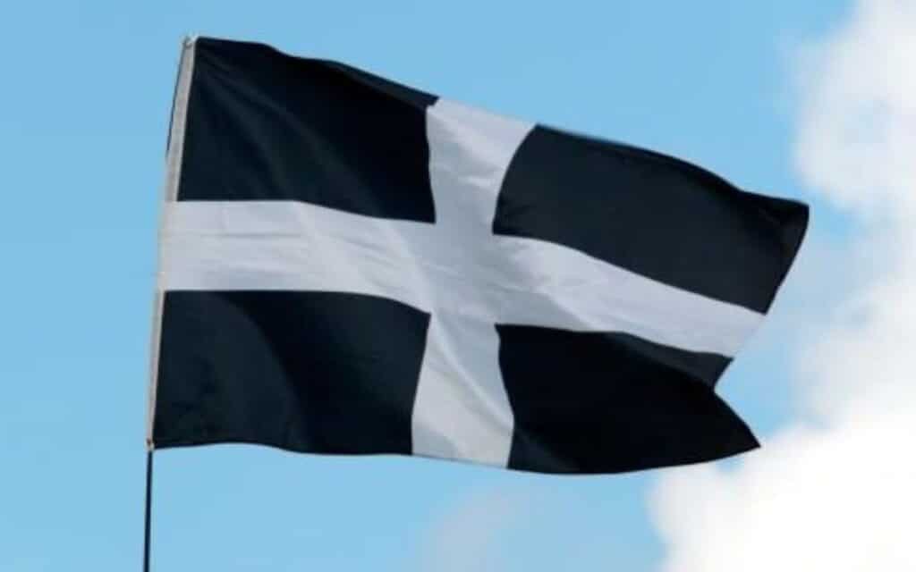 St Piran's Flag is the flag of Cornwall.
