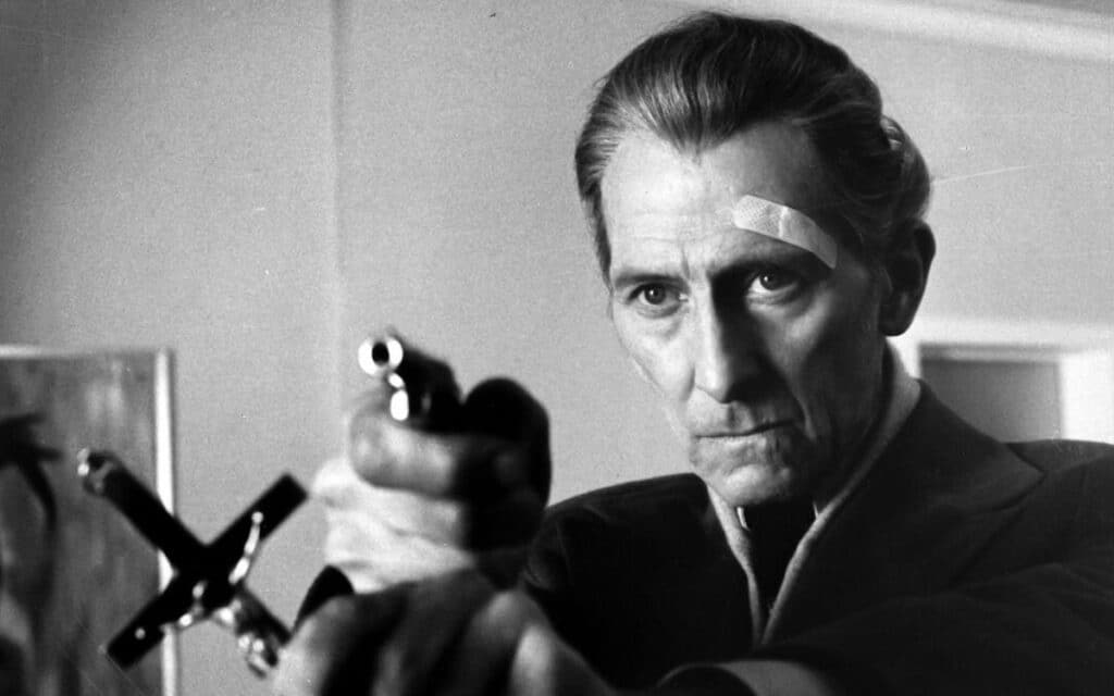 Peter Cushing as Van Helsing in The Satanic Rites of Dracula 1973