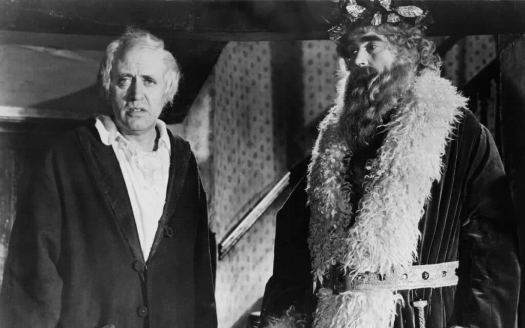 One of four Ghosts of A Christmas Carol - Francis de Wolff as The Ghost of Christmas Present in Scrooge 1951 with Alistair Sim.