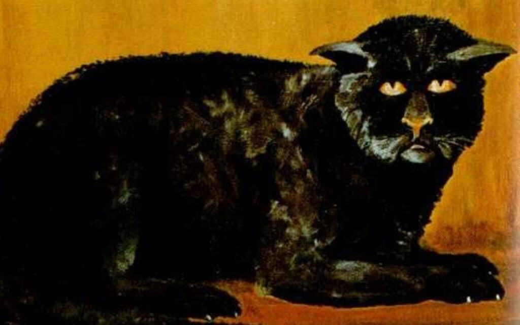 The painting of the Black Cat of Killakee by artist Tom McAssey.