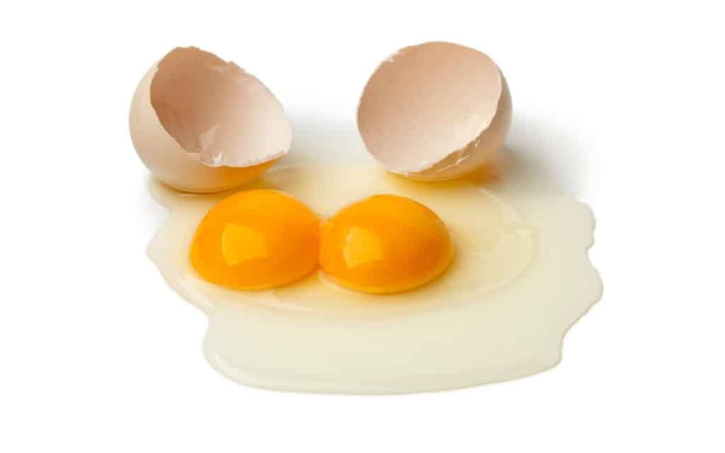 Double yolk eggs are a sign of good luck, according to superstition.