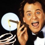 Bill Murray in a promo shot for Scrooged 1988