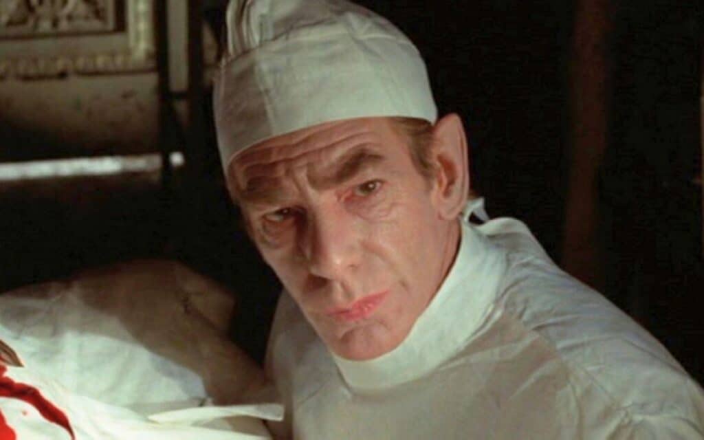 Michael Gough in Horror Hospital 1973