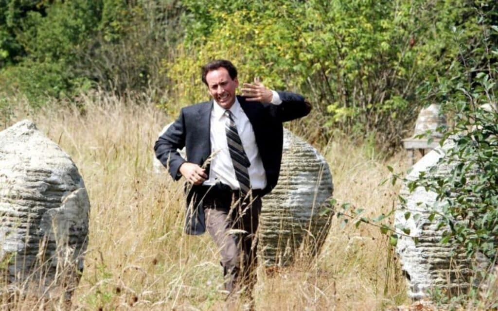 Nicolas Cage in a scene from The Wicker Man 2006.
