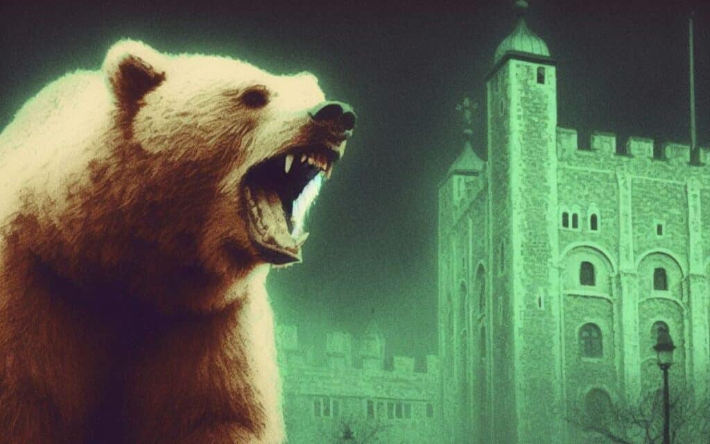 A phantom bear at the Tower of London is one of many animal ghosts believed to haunt Great Britain.