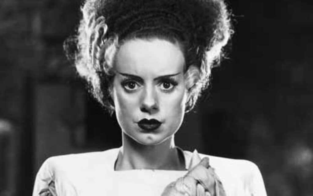 Elsa Lancheseter as The Bride of Frankenstein