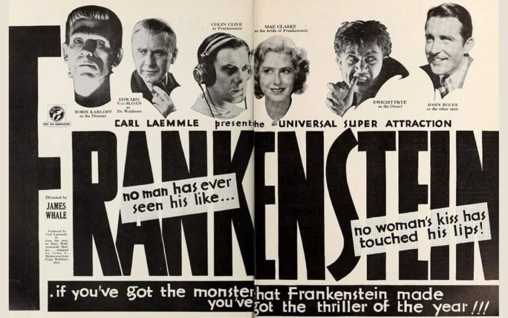 Frankenstein 1931 Poster, Frankenstein Films
