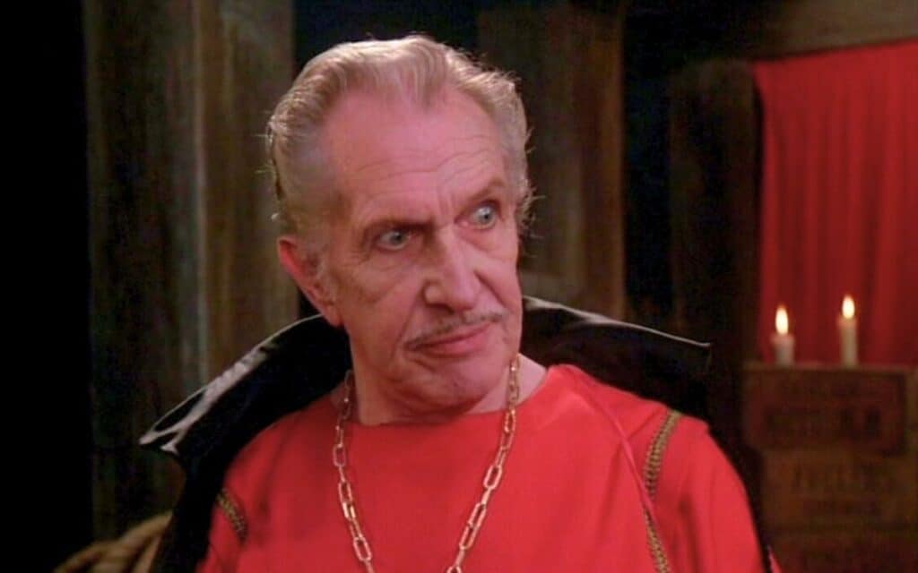 Vincent Price in a scene from Bloodbath at the House of Death.
