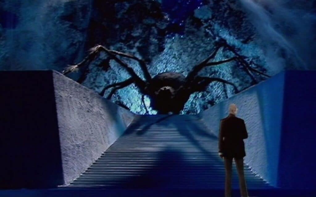 A scene from Doctor Who: Planet of the Spiders