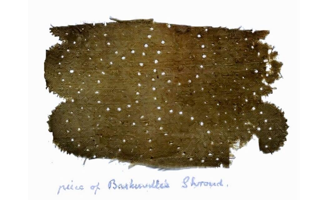 A piece of John Baskerville's Shroud
