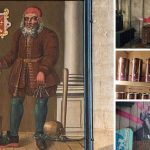 Images from Peterborough of Old Scarlett, the cathedral's famous gravedigger.