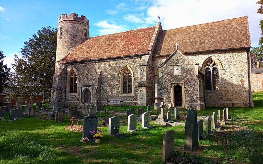 Bartlow Hills, the Pyramids of Essex 2 St Mary's Church, Bartlow.
