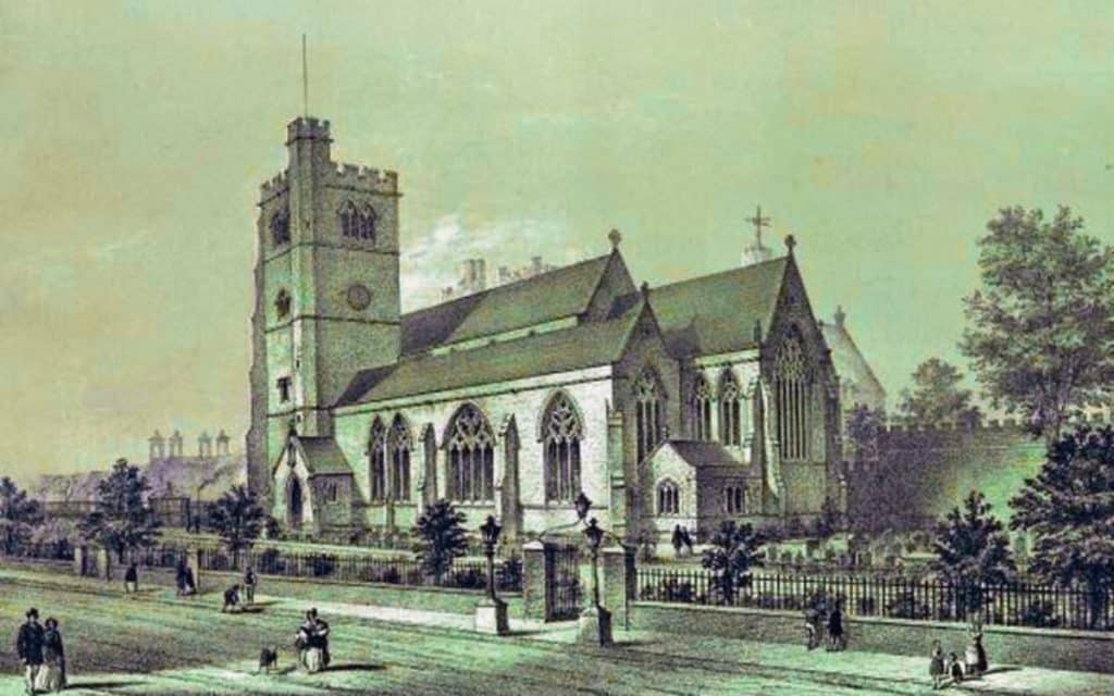 St Mary’s at Lambeth: Grimoires, Graves and Curiosities 1 St Mary's at Lambeth, circa 1850