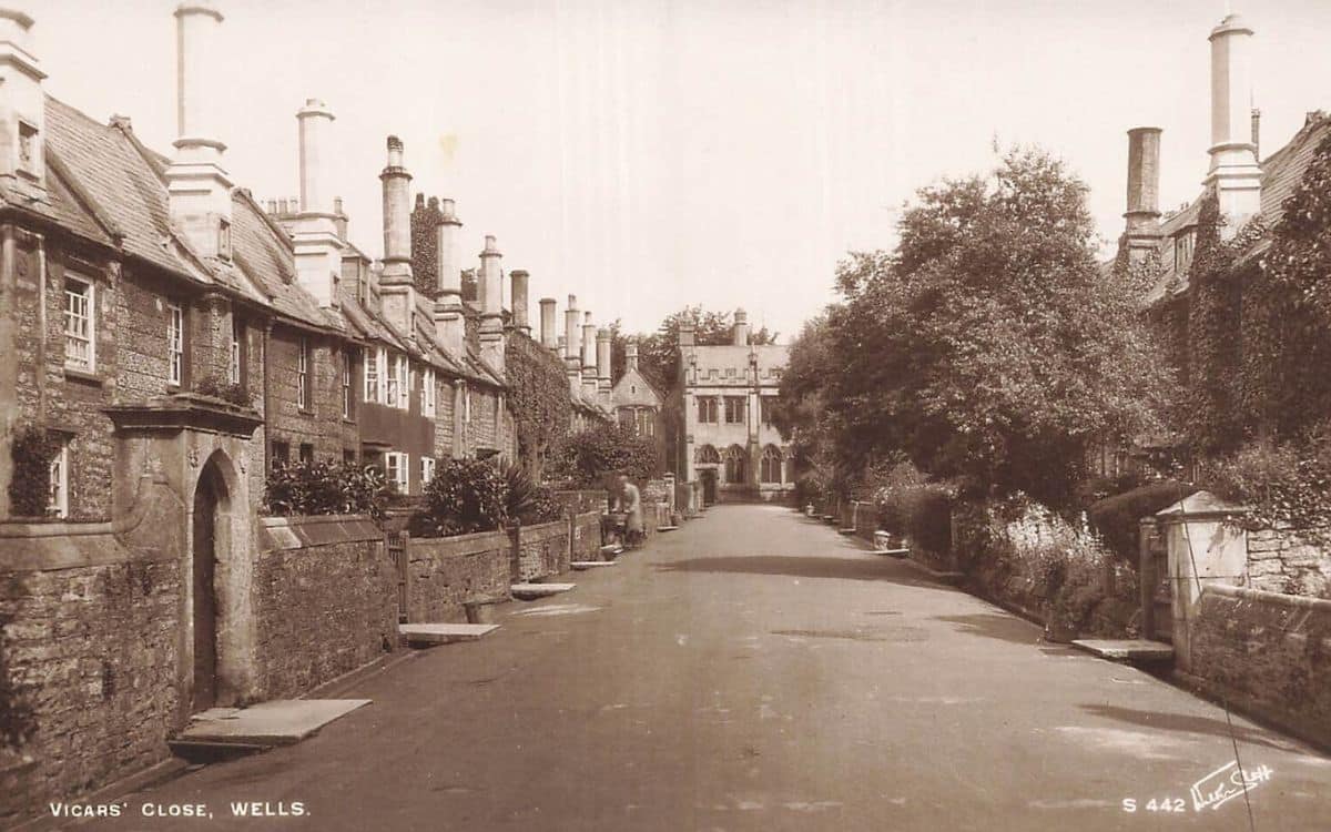 Vicars Close, Wells, Postcard
