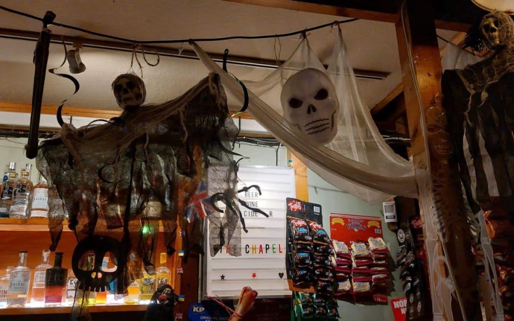 Ghost Glass: The Bookshop-Bar Poltergeist in Broadstairs 2 The Chapel Bookshop at Halloween.