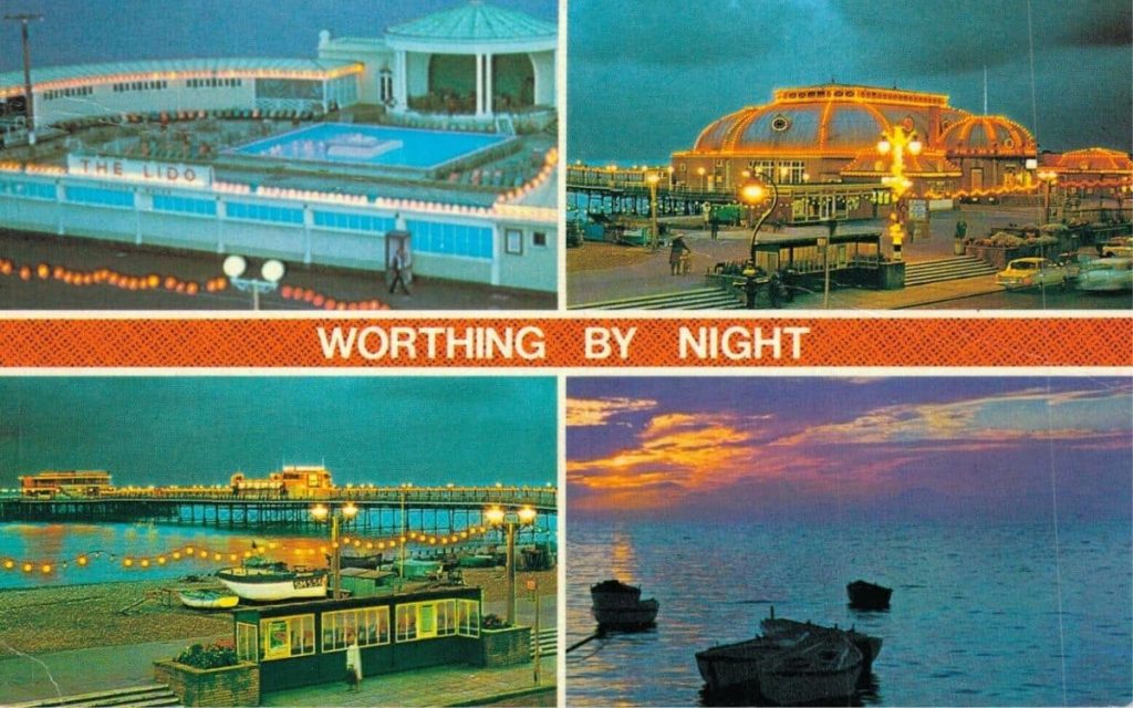 Worthing: 5 Haunted Places to Visit 1 Worthing By Night Postcard