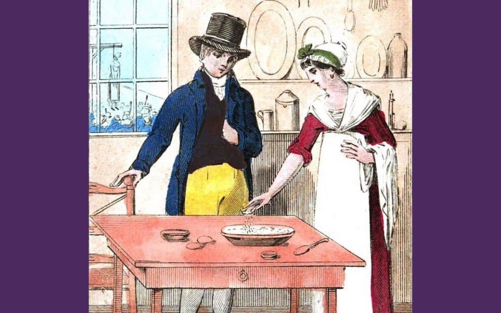 Mary Bateman, the Yorkshire Witch, mixes her poison.