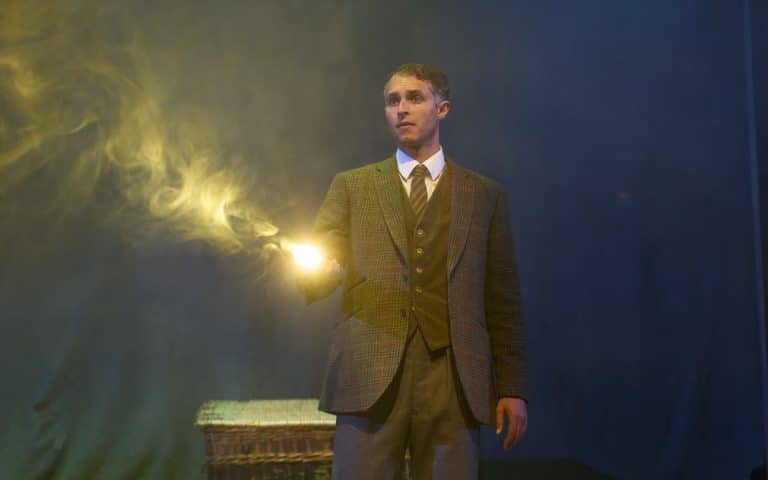 Daniel Burke plays The Actor in the PW Production of The Woman in Black, 2025/26 UK tour. Photo by Mark Douet.
