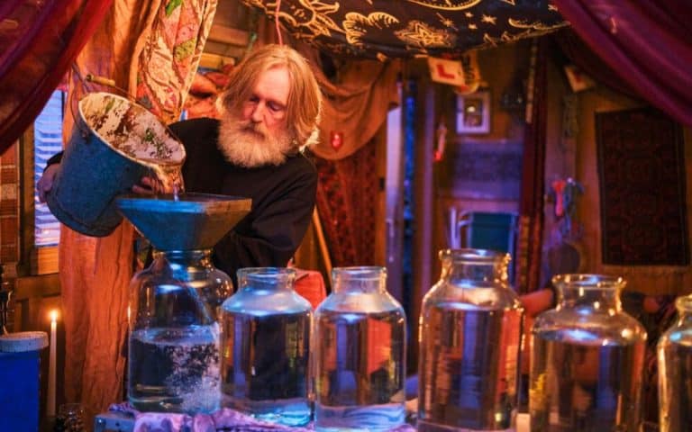 Michael Sleep (Pearce Quigley) works on creating his homunculi in Small Prophets.