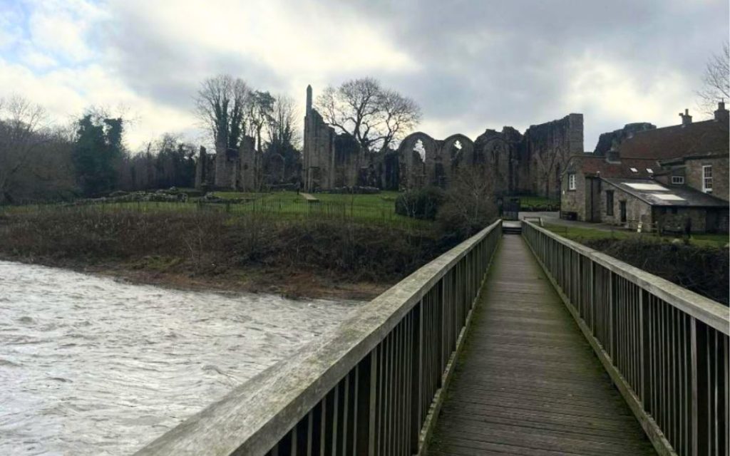 The bridge overlooking the Priory where timeslips are said to have occurred.