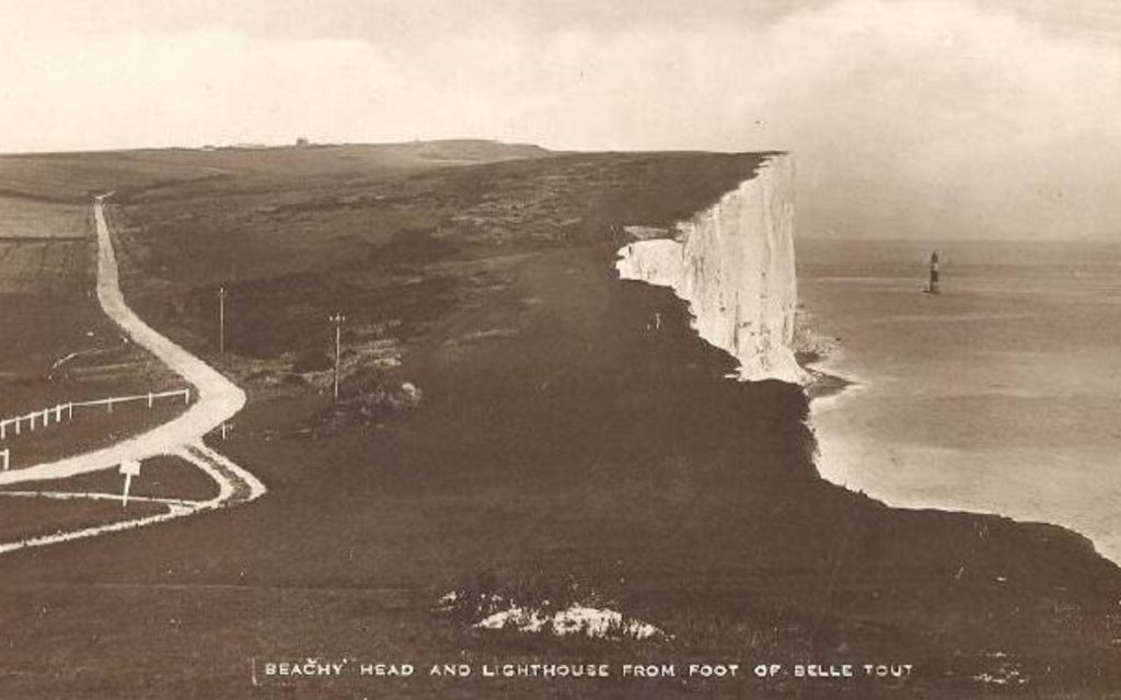 The Black Monk and Grey Lady of Belle Tout Lighthouse 3 Old postcard showing Belle Tout Lighthouse at Beachy Head.