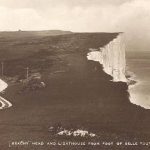 Old postcard showing Belle Tout Lighthouse at Beachy Head.