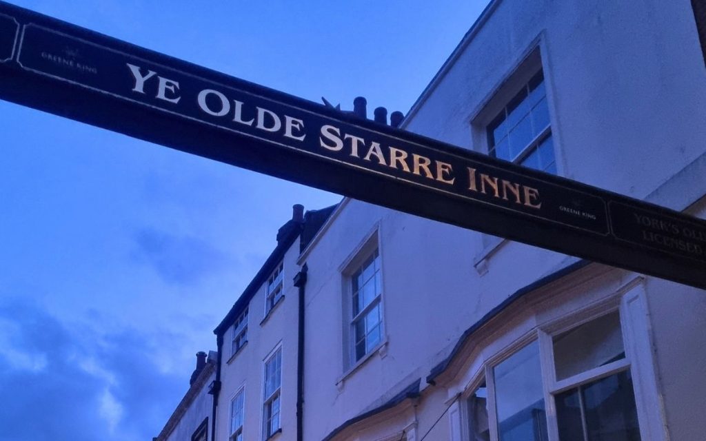 Civil War cellar ghosts haunt Ye Olde Starre Inne York 1 ye olde starre inne stonegate york sign oldest pub york