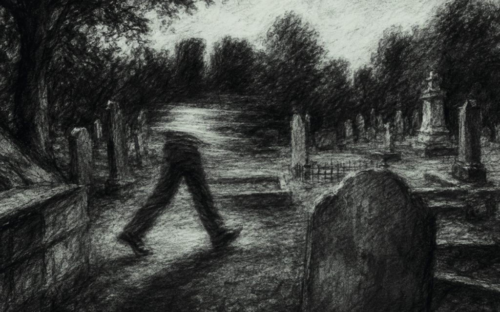 Torsoless Figure Halfway Cemetery