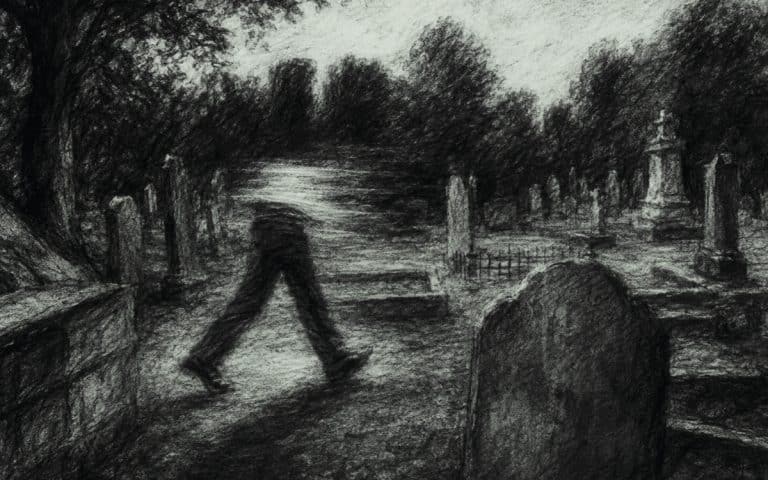 Torsoless Figure Halfway Cemetery