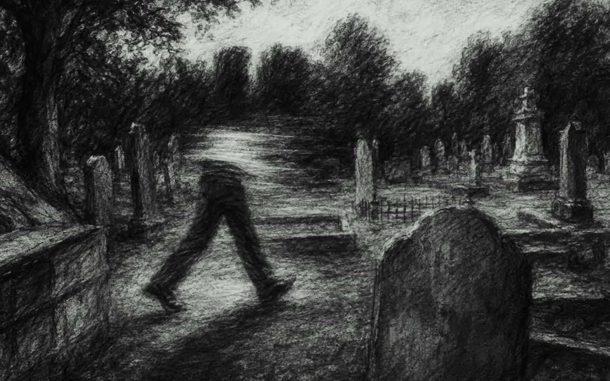 Spooky Isles 30 The Torsoless Figure at Halfway Cemetery on the Isle of Sheppey