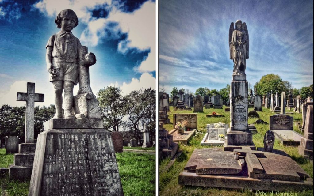 Beyond the Graves of Layton Cemetery REVIEW 1 Some of the monuments in Layton Cemetery in Blackpool.